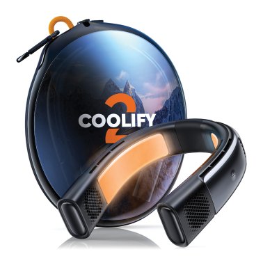 TORRAS® Portable Neck Fan, COOLIFY® 2 Personal Air Conditioner and Heater Bladeless 4,000 mAh Rechargeable (Starry Black)
