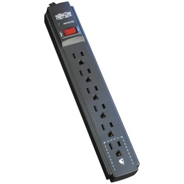 Tripp Lite® by Eaton® Protect It!® 790-Joules Surge Protector, 6 Outlets, 6-Ft. Cord, TLP606B