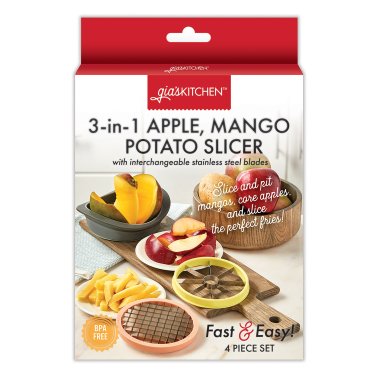 gia'sKITCHEN™ 3-in-1 Apple, Mango, and Potato Multi-Slicer