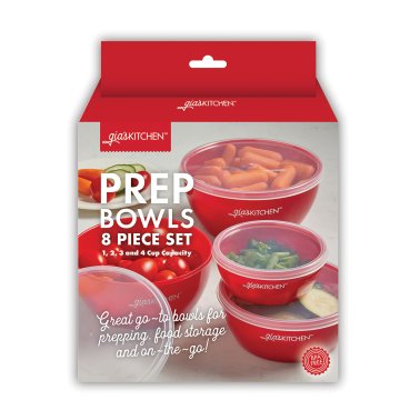 gia'sKITCHEN™ 8-Piece Set of Nesting Prep Bowls with Matching Lids