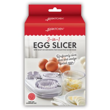 gia'sKITCHEN™ 3-in-1 Egg Slicer with Snap-on Mini Bowl