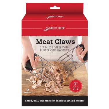 gia'sKITCHEN™ Stainless Steel Meat Claws with Rubber Grip Handles