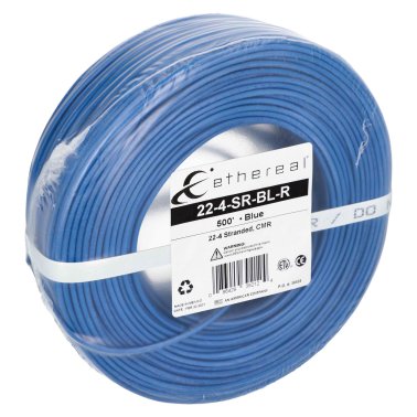 Ethereal® FastPack 22-Gauge 4-Conductor Stranded Cable, 500 Ft. (Blue)