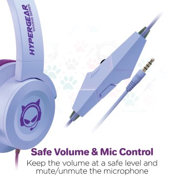 HyperGear® Kombat Kitty Gaming Headset for Kids (Purple)