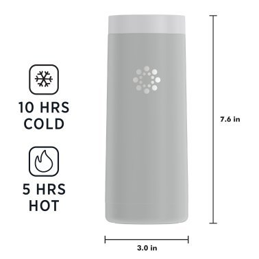 Lifefactory® 16-Oz. Stainless Steel Vacuum-Insulated Tumbler (Stone Gray)