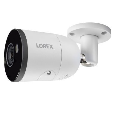 Lorex® 4K Ultra HD Wired Analog Indoor/Outdoor Add-on IP Bullet Security Camera with Smart Deterrence