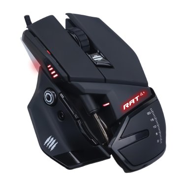 MAD CATZ® R.A.T. 4+ Optical Corded Gaming Mouse, Black