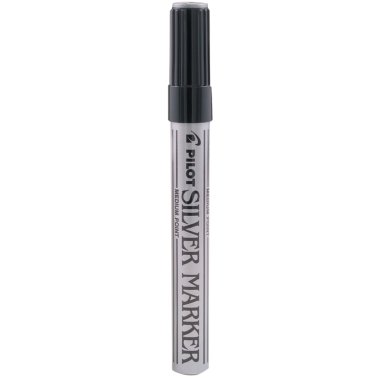 Pilot® Medium-Tip Marker Pen (Silver)