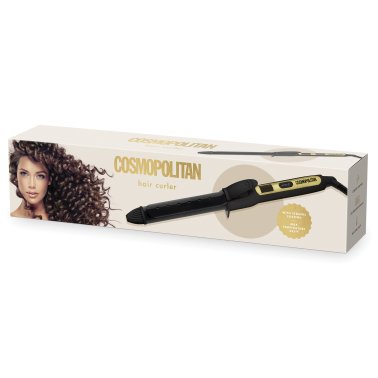 Cosmopolitan Ceramic 1-In. Hair Curler (Black/Gold)