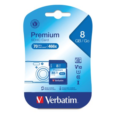 Verbatim® Class 10 SDHC™ Card (8 GB)