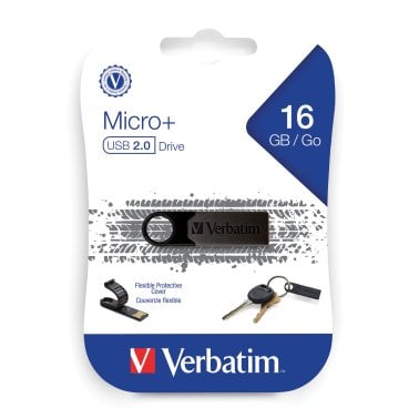 Verbatim® 16GB Micro Plus USB Flash Drive