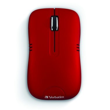 Verbatim® Commuter Series Cordless Optical Computer Mouse, 3 Buttons, 2.4 GHz (Matte Red)