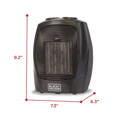 BLACK+DECKER™ 1,500-Watt-Max Personal Desktop Heater with Fan Setting