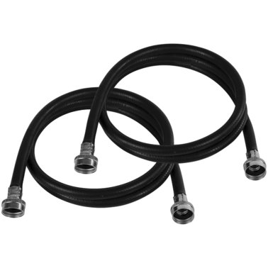 Certified Appliance Accessories 2 pk Black EPDM Washing Machine Hoses, 5ft