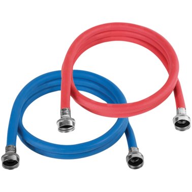 Certified Appliance Accessories 2 pk Red/Blue EPDM Washing Machine Hoses, 6ft