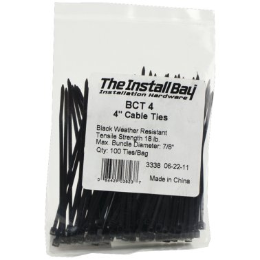 Install Bay® Cable Ties, 18-Lb. Tensile Strength, 100 Pack (4 In.)