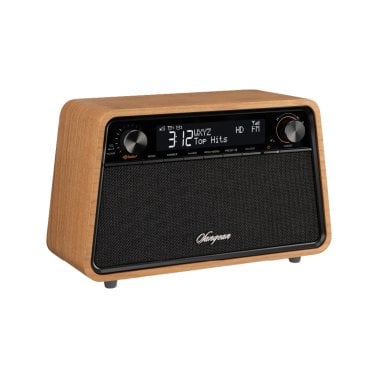 Sangean® HD Radio™/AM/FM-RDS/Bluetooth® Wooden Cabinet Tabletop Radio, Natural Cherry, HDR-19