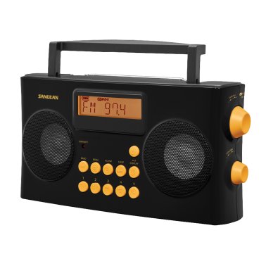Sangean® AM/FM Stereo Portable Radio with Voice Prompts, PR-D17, Black