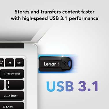 Lexar® JumpDrive® S80 USB 3.1 Flash Drive (128 GB)
