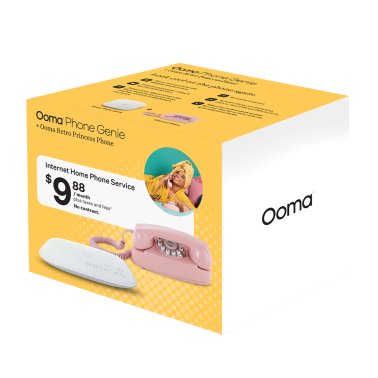 Ooma® Phone Genie Landline Replacement with Princess® Phone