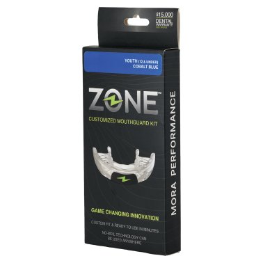 Zone Mouthguard Impact EVA and PVS Athletic Mouthguard, No Flavor (Youth; Cobalt Blue)