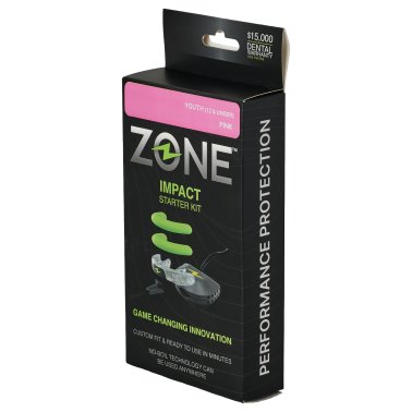 Zone Mouthguard Impact EVA and PVS Athletic Guard Starter Kit, No Flavor (Youth; Electric Pink)