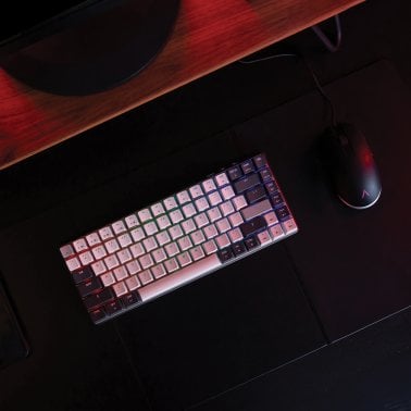 Azio Cascade Bluetooth® and USB Mechanical Computer Keyboard, Hot-Swappable Switches, Backlit, Galaxy Light