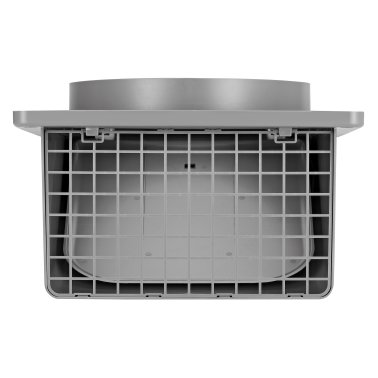 Lambro® Plastic Wall Exhaust or Air Intake Vent with Hinged Screen and Removable Damper, Gray (8 In.)