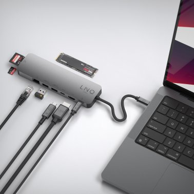 LINQ byELEMENTS 9-in-1 Pro Studio SSD USB-C® Multiport Hub