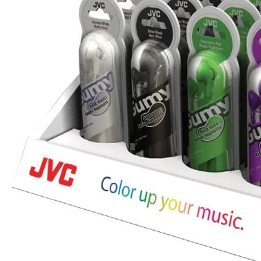 JVC® Gumy Earbuds Countertop Display, 25 Count