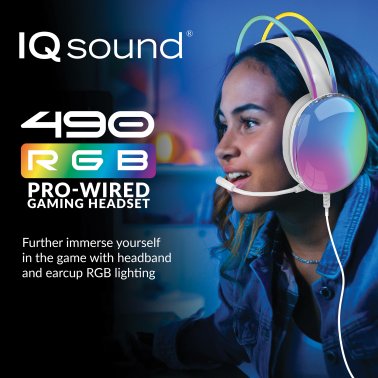 IQ Sound® Wired RGB Gaming Headset with 7.1 Surround Sound and Microphone