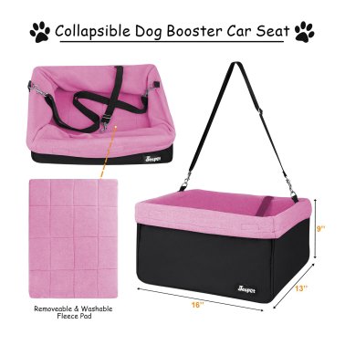 Jespet® Deluxe Pet Safety Booster Car Seat (Pink)