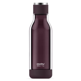 ASOBU® 17-Oz. Inner Peace Break-Resistant Glass Water Bottle (Burgundy)