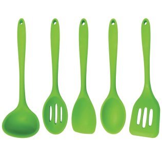 Better Houseware 5-Piece Silicone Cooking Utensils (Green)