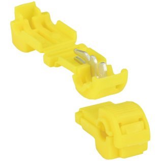 Install Bay® T-Tap Insulation Displacement Connectors, 100 Count (12–10 Gauge; Yellow)