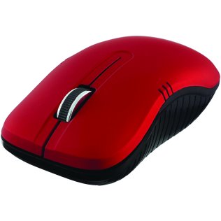 Verbatim® Commuter Series Cordless Optical Computer Mouse, 3 Buttons, 2.4 GHz (Matte Red)