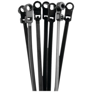 Install Bay® Zip Ties with Mounting-Hole Screw Down, 100 pk (11 In.)