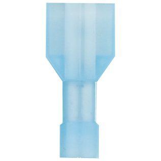 Install Bay® Nylon Fully Insulated Male Quick Disconnects, 100 Count (16–14 Gauge; Blue)