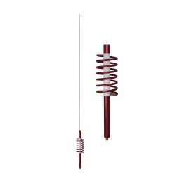 Tram® WC-6 2,000-Watt WILDCAT Trucker CB Antenna with 6-In. Anodized Aluminum Shaft with Extremely Low SWR and Long-Distance Transmit/Receive (Red)