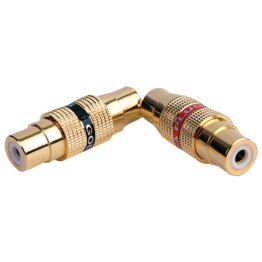 DB Link® RCA Female-to-Female Left-and-Right Barrel Audio Connectors, Metal with Gold Finish, BF106, 2 Count