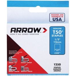Arrow® T50® Staples, 1,250 Pack (1/2 In.)