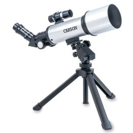 CARSON® SkyChaser™ 70 mm Refractor Beginner Telescope with Tabletop Tripod