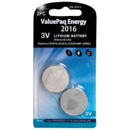 Dantona® ValuePaq Energy 2016 Lithium Coin Cell Batteries (2 Pack)
