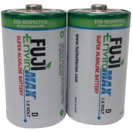 FUJI ENVIROMAX® EnviroMax™ D Super Alkaline Batteries, 2 pk