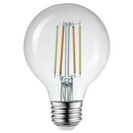 Globe Electric G25-Shape E26-Base Wi-Fi® Smart Dimmable Tunable-White Edison-Style 60-Watt-Equivalent LED Light Bulb