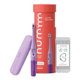 Colgate® Hum Smart Battery-Powered Toothbrush with Sonic Vibrations and Travel Case (Purple)