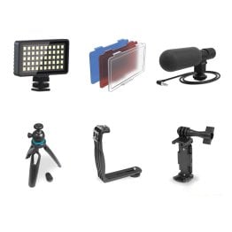 Bower® Smart Photo Vlogger Kit with LED, Microphone, and Remote