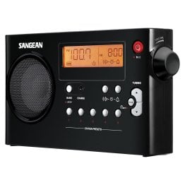 Sangean® PR-D7 Portable AM/FM Rechargeable Compact Digital-Tuning Radio (Black)