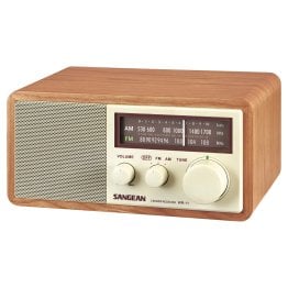 Sangean® WR-11 Hi-Fi Tabletop Retro Wooden Cabinet AM/FM Analog Radio Receiver