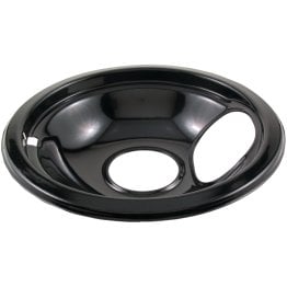 Stanco Metal Products Black Porcelain Replacement Drip Pan (6 In.)